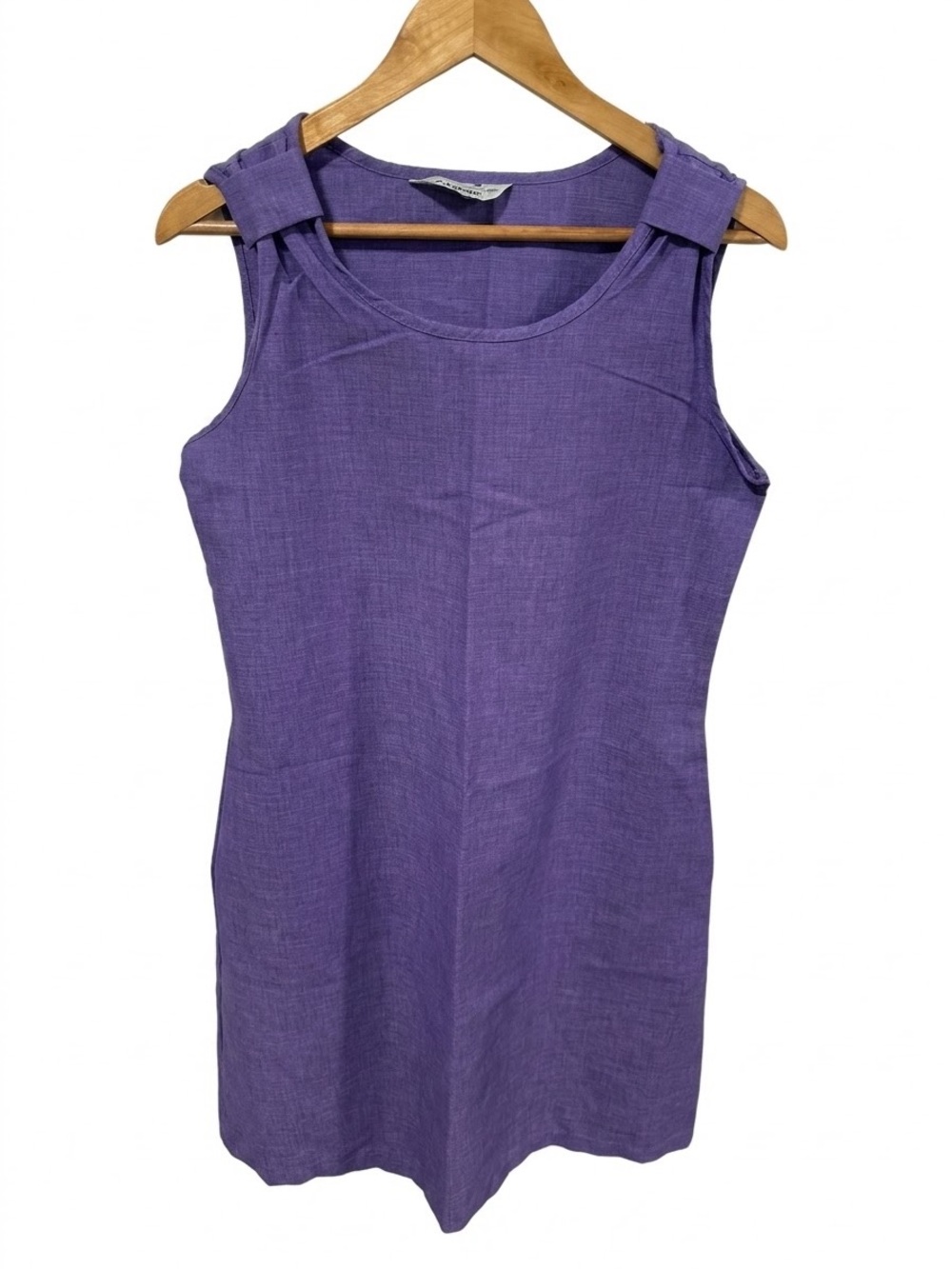 Blair Purple Sleeveless Sheath Dress Shoulder Detail - See Measurements